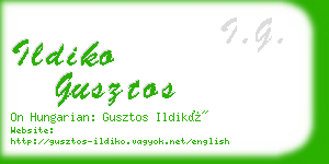 ildiko gusztos business card